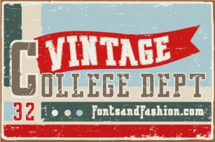 Vintage College Dept_Double Font Download