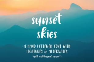 Sunset Skies Font Download