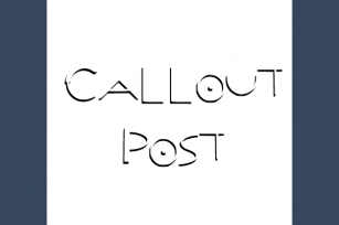 Callout Post Font Download