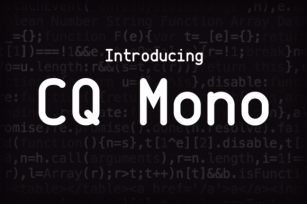 CQ Mono Font Download