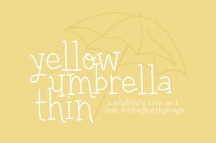 Yellow Umbrella Thin Font Download