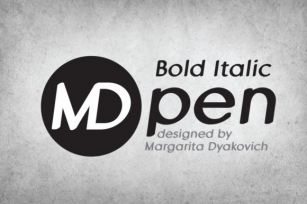 MD Pen Bold Italic Font Download