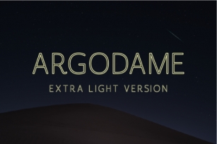 Argodame Outline Extra Light Font Download