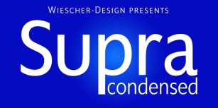 Supra Condensed Font Download