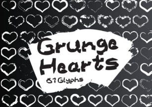Grunge Hearts Font Download