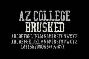 AZ College Brushed Font Download