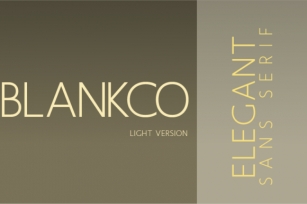 Blankco Light Font Download