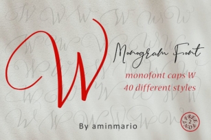 Monogram W | Monofont Caps W Font Download