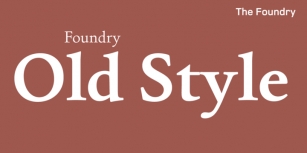 Foundry Old Style Font Download