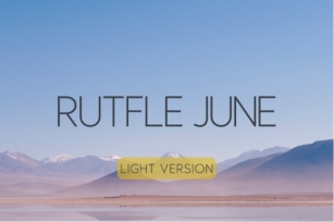 Rutfle June Light Font Download