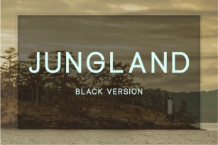 Jungland Black Font Download