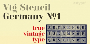 Vtg Stencil Germany No1 Font Download