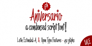 6th Aniversario Font Download