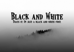 Black and White Font Download