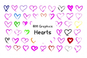 BM Graphics - Hearts Font Download
