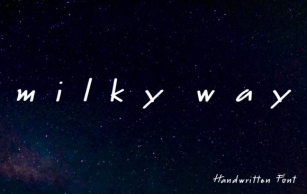 Milky Way Font Download