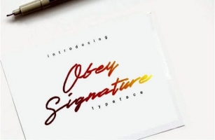 Obey Signature Font Download