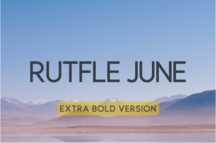 Rutfle June Extra Bold Font Download