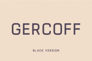 Gercoff Black Font Download