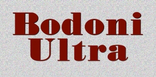 Bodoni Ultra Font Download