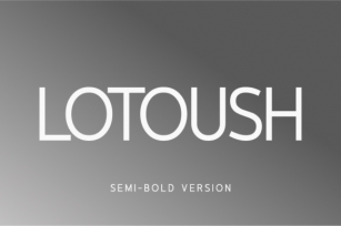 Lotoush Semi-Bold Font Download