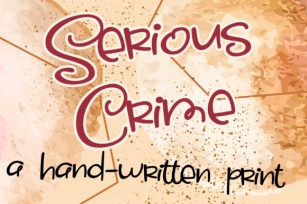 Serious Crime Font Download