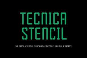 Tecnica Stencil Family Font Download
