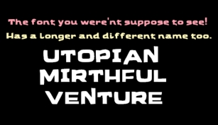 Utopian Mirthful Venture Font Download
