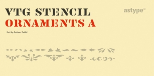 Vtg Stencil Ornaments A Font Download