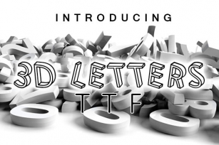 3D Letters Font Download