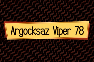 Argocksaz Viper78 Font Download