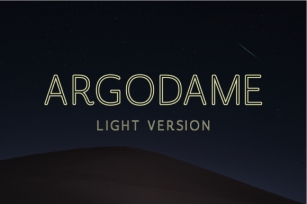 Argodame Outline Light Font Download