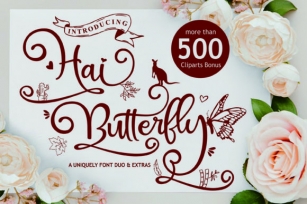 Hai Butterfly Duo Font Download