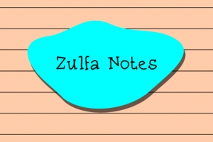 Zulfa Notes Font Download