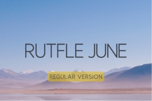 Rutfle June Regular Font Download
