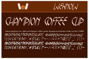 Champion Coffee Cup Font Download
