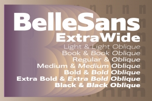 Belle Sans Extra Wide Family Font Download