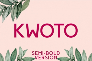 Kwoto Semi-Bold Font Download