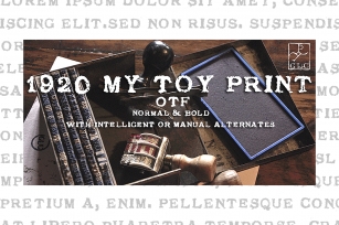 1920 My Toy Print Family Font Download