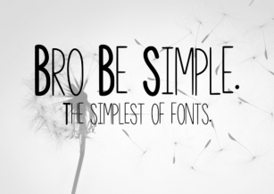 Bro Be Simple Font Download