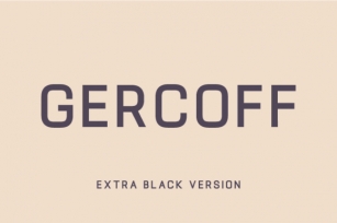 Gercoff Extra Black Font Download