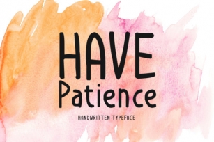 Have Patience Font Download