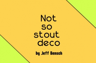 Not So Stout Deco Font Download