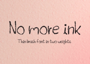 No More Ink Font Download