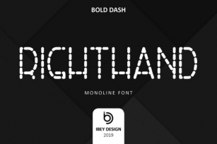 RightHand Bold Dash Font Download