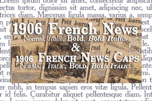 1906 French News Family Font Download