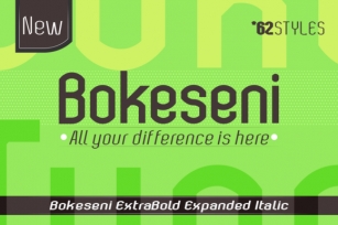 Bokeseni ExtraBold Expanded Italic Font Download