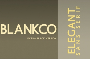Blankco Extra Black Font Download