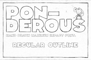 Ponderous Regular Outline Font Download