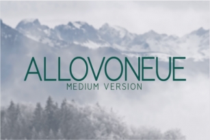 Allovoneue Medium Font Download